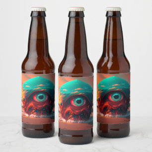 Étiquette Pour Bouteilles De Bière Yeux ensanglantés
