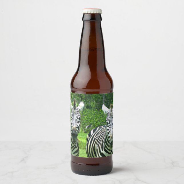 Étiquette Pour Bouteilles De Bière Zèbres dans Meadow Brew (Devant)