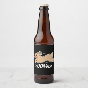 Étiquette Pour Bouteilles De Bière Zoomie de chien