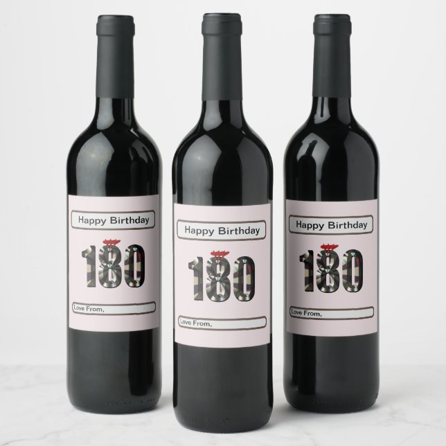 Étiquette Pour Bouteilles De Vin "180 en 3D : la dimension Ultimate Darts" (Bouteilles)