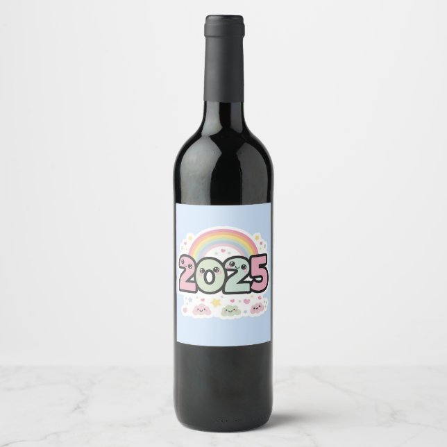 ÉTIQUETTE POUR BOUTEILLES DE VIN "2025 (Devant)