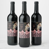 30 et fabuleux étiquette bouteille de fête d'anniv