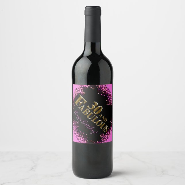 Étiquette Pour Bouteilles De Vin 30e anniversaire  (Devant)
