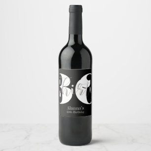 Étiquette Pour Bouteilles De Vin 30ème fête d'anniversaire chique