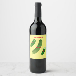 Étiquette Pour Bouteilles De Vin 3 concombres Thunder_Cove