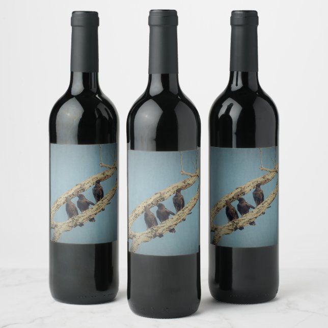 Étiquette Pour Bouteilles De Vin 3 Étiquette à vin de corbeaux (Bouteilles)