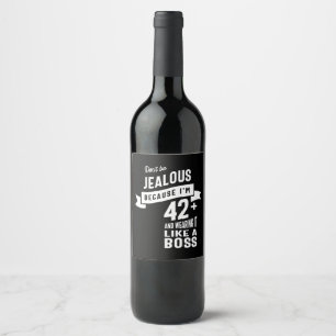 Étiquette Pour Bouteilles De Vin 42 Ans - 42e Anniversaire Drôle Cadeau
