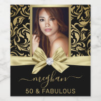 50 et fabuleux Photo Anniversaire Étiquette de bou