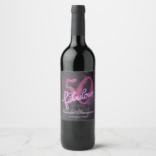 Étiquette Pour Bouteilles De Vin 50 et fabuleux Pink and Purple Jewel Tone Party