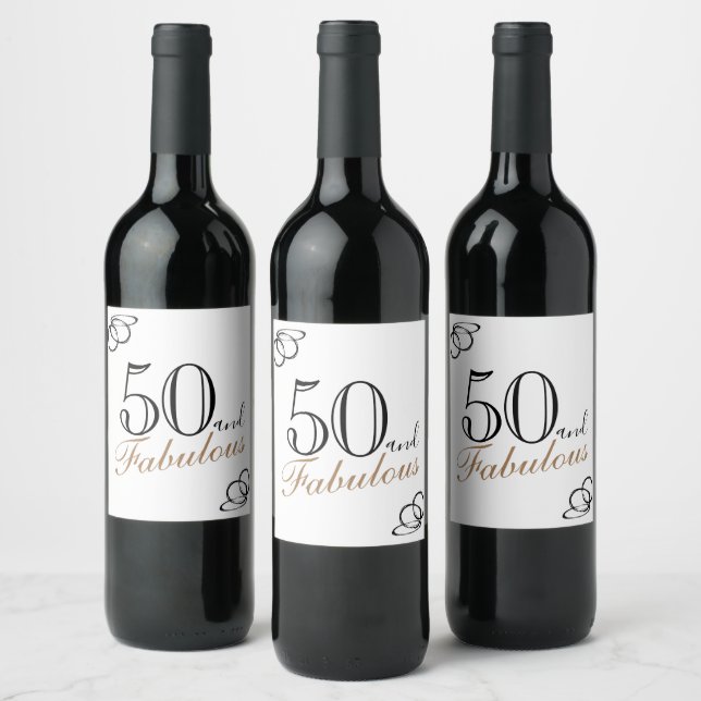 Étiquette Pour Bouteilles De Vin 50 et Fabulous femmes modernes 50e anniversaire (Bouteilles)