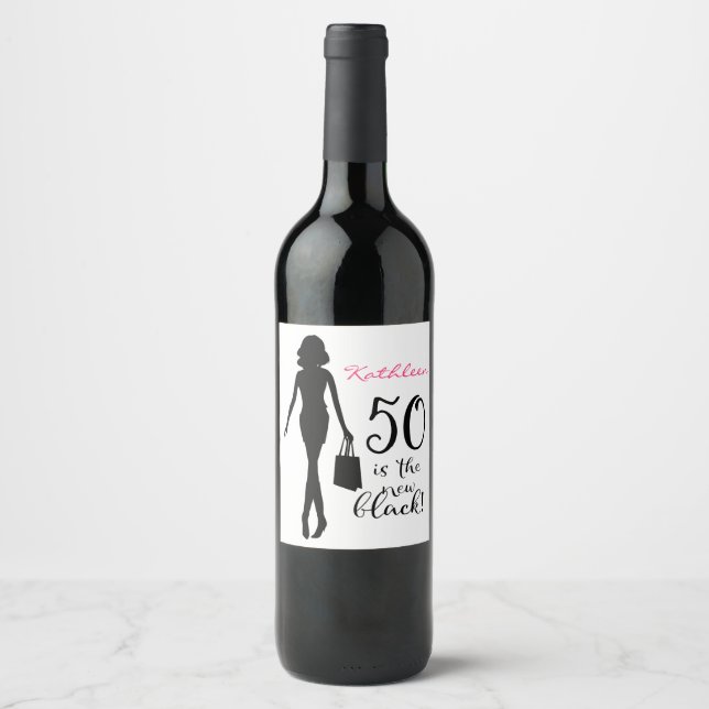 Étiquette Pour Bouteilles De Vin 50e anniversaire (Devant)