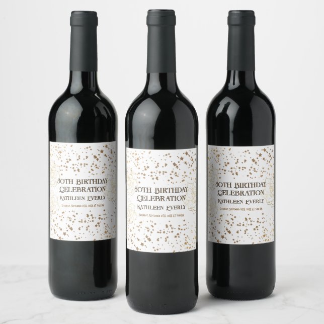 Étiquette Pour Bouteilles De Vin 50e anniversaire d'or (Bouteilles)