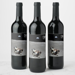 Étiquette Pour Bouteilles De Vin 50e Anniversary, Apollo 11 Mission Moon Landing :