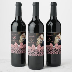 Étiquette Pour Bouteilles De Vin 60 et fabuleux étiquette bouteille de fête d'anniv