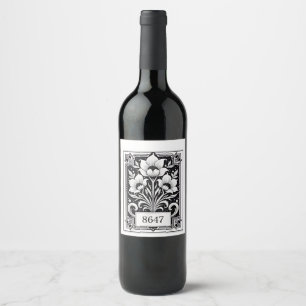Étiquette Pour Bouteilles De Vin 8647 Subtle Anti Trump Anti MAGA 86 47 Floral Boho