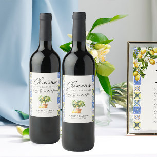 Étiquette Pour Bouteilles De Vin À jamais féconds Mariage Lemon Grove