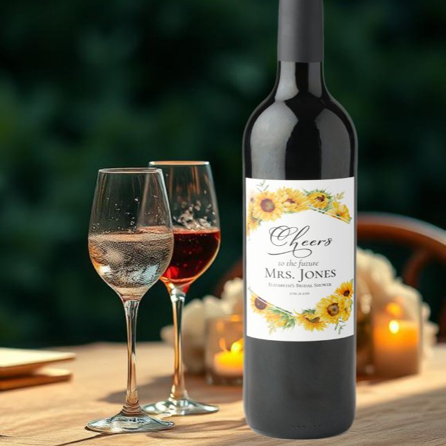 Étiquette Pour Bouteilles De Vin À la future Mme Cadeau de mariage (Créateur téléchargé)
