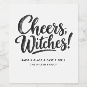 Étiquette Pour Bouteilles De Vin À la sorcière   Boissons de fête drôles d'Hallowee