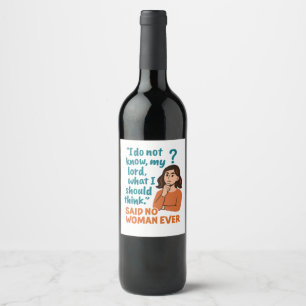 Étiquette Pour Bouteilles De Vin À quoi penser ? Citations drôles de Shakespeare