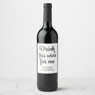 Étiquette Pour Bouteilles De Vin A Sweet Baby Pregnancy Reveal New Grandparents