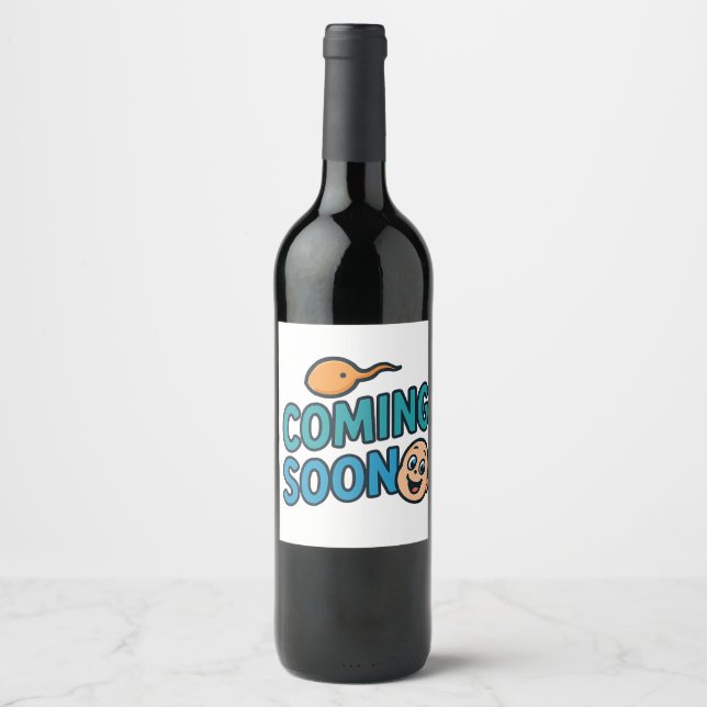 Étiquette Pour Bouteilles De Vin à venir  (Devant)