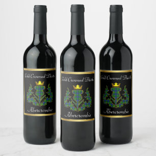 Étiquette Pour Bouteilles De Vin Abercrombie Or Crowé Tartan Thistle
