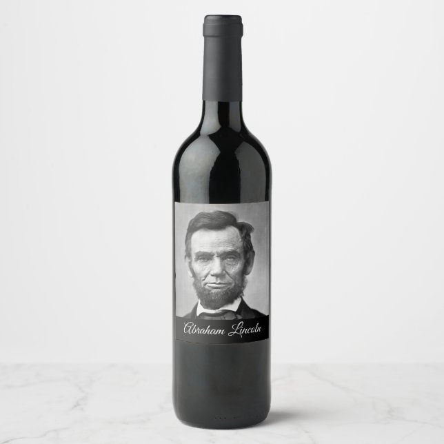 Étiquette Pour Bouteilles De Vin Abraham Lincoln - Président (Devant)