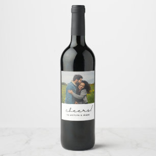 Étiquette Pour Bouteilles De Vin Acclamations de photo personnalisées ! Fête de fia