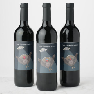 Étiquette Pour Bouteilles De Vin Action de grâce du jour de sauvetage de la dinde p