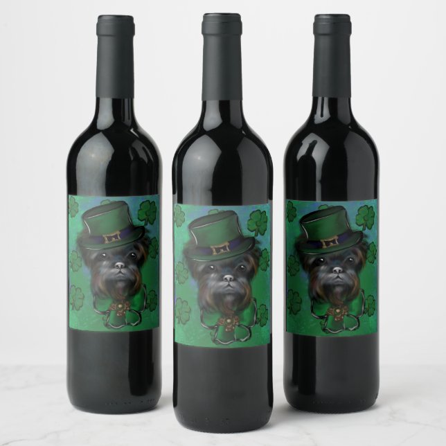 ÉTIQUETTE POUR BOUTEILLES DE VIN AFFENPINSCHER (Bouteilles)