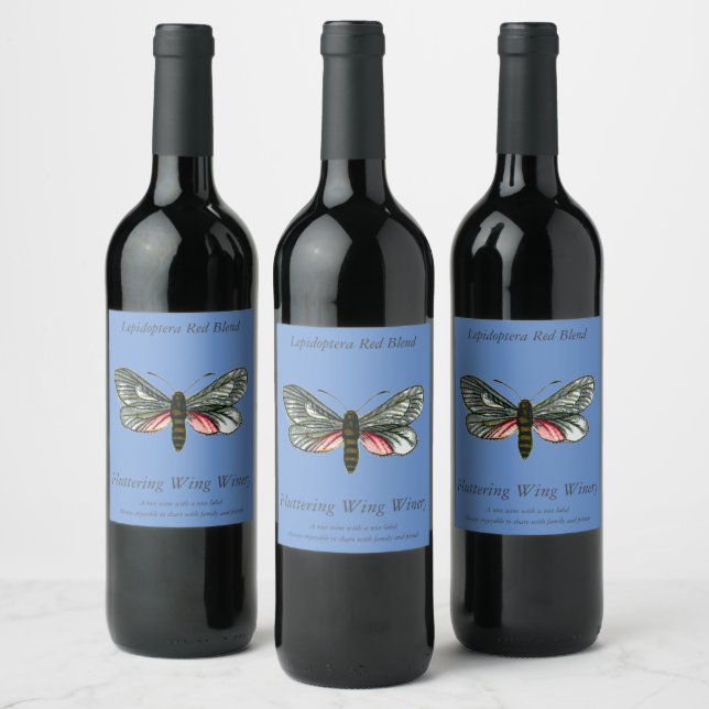 Étiquette Pour Bouteilles De Vin Aglaope infausta - Skeletoniseur feuille amande W (Bouteilles)