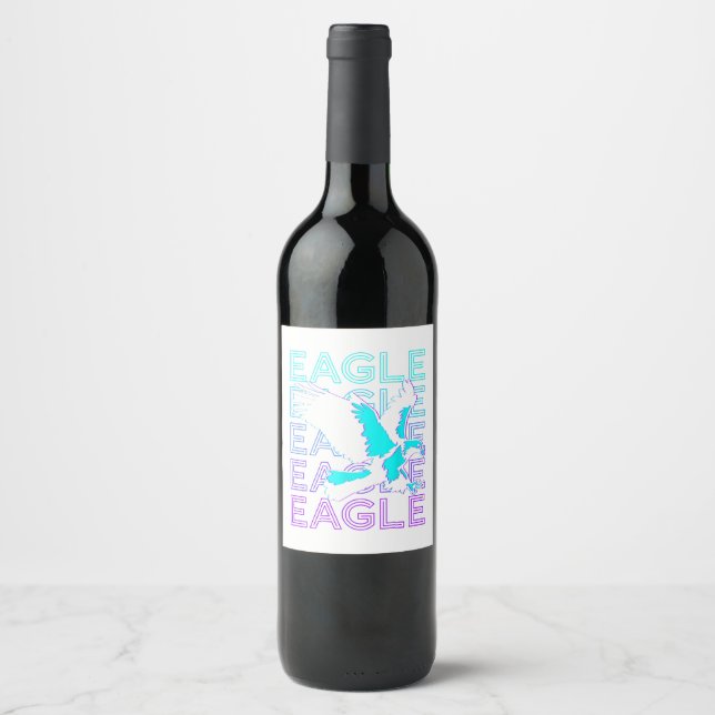 Étiquette Pour Bouteilles De Vin Aigle Rétro  (Devant)