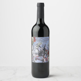 Étiquette Pour Bouteilles De Vin Alice rideau de nonsens merveilleux classique