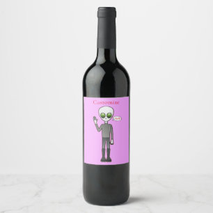 Étiquette Pour Bouteilles De Vin Alien courtois Thunder_Cove