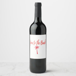 Étiquette Pour Bouteilles De Vin allé à la plage