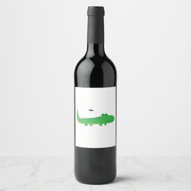 Étiquette Pour Bouteilles De Vin Alligator (Devant)