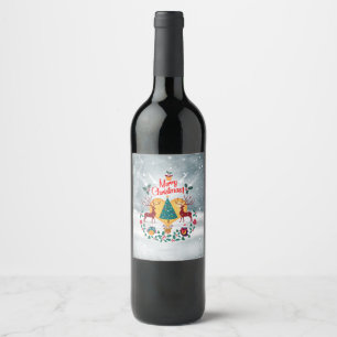 Étiquette Pour Bouteilles De Vin Âme de Noël