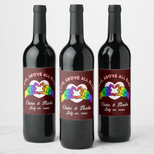 Étiquette Pour Bouteilles De Vin Amour avant tout autre chose  