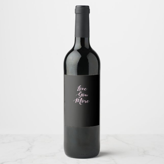 Étiquette Pour Bouteilles De Vin Amour Plus Classique Appel  (Devant)