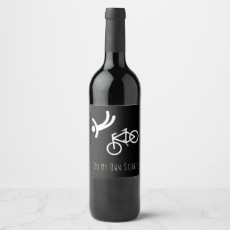 Étiquette Pour Bouteilles De Vin amoureux de vélo - je fais mes propres cascades bm