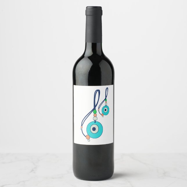 Étiquette Pour Bouteilles De Vin Amulette Nazar  (Devant)