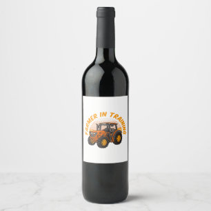 Étiquette Pour Bouteilles De Vin Amusant Futur Agriculteur Dans La Formation De Tra