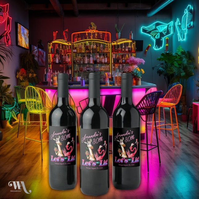 Étiquette Pour Bouteilles De Vin Amusants Obtenons Un Cocktail Lit Anniversaire Adu (Créateur téléchargé)