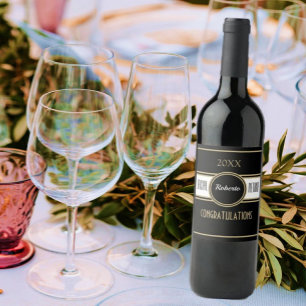 Étiquette Pour Bouteilles De Vin Amusez-vous ! Congrats personnalisés Étiquette de