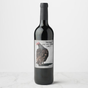 ÉTIQUETTE POUR BOUTEILLES DE VIN ANCIEN BUZZARD