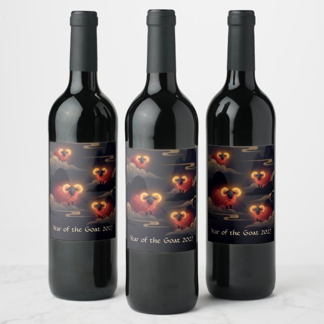 Étiquette Pour Bouteilles De Vin Année de la Chèvre 2027 (Bouteilles)