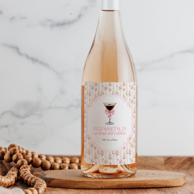 Étiquette Pour Bouteilles De Vin Anniversaire de 'Tini Bit Older Espresso Martini C (Créateur téléchargé)