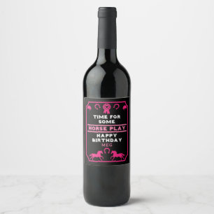 Étiquette Pour Bouteilles De Vin Anniversaire Équitation