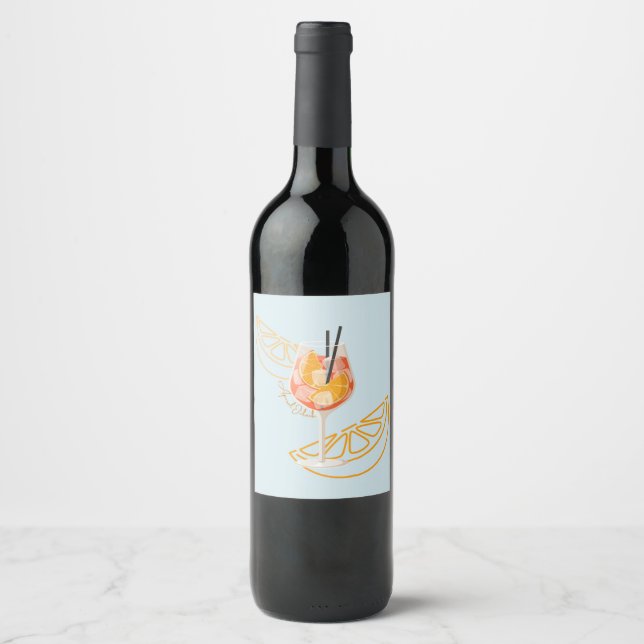 Étiquette Pour Bouteilles De Vin Aperol O'Clock (Devant)