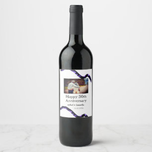 Étiquette Pour Bouteilles De Vin applaudissements à 50 ans anniversaire ajouter nom